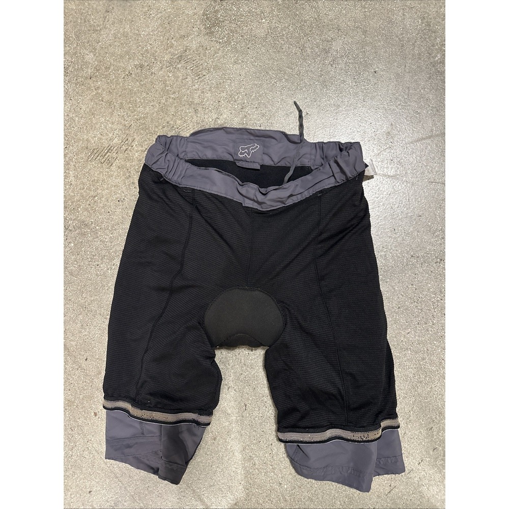 FOX Racing Shorts Mens Gray Sz 3 Mountain Bike Cycling Padded Trail BMX Outdoor - Picture 9 of 9